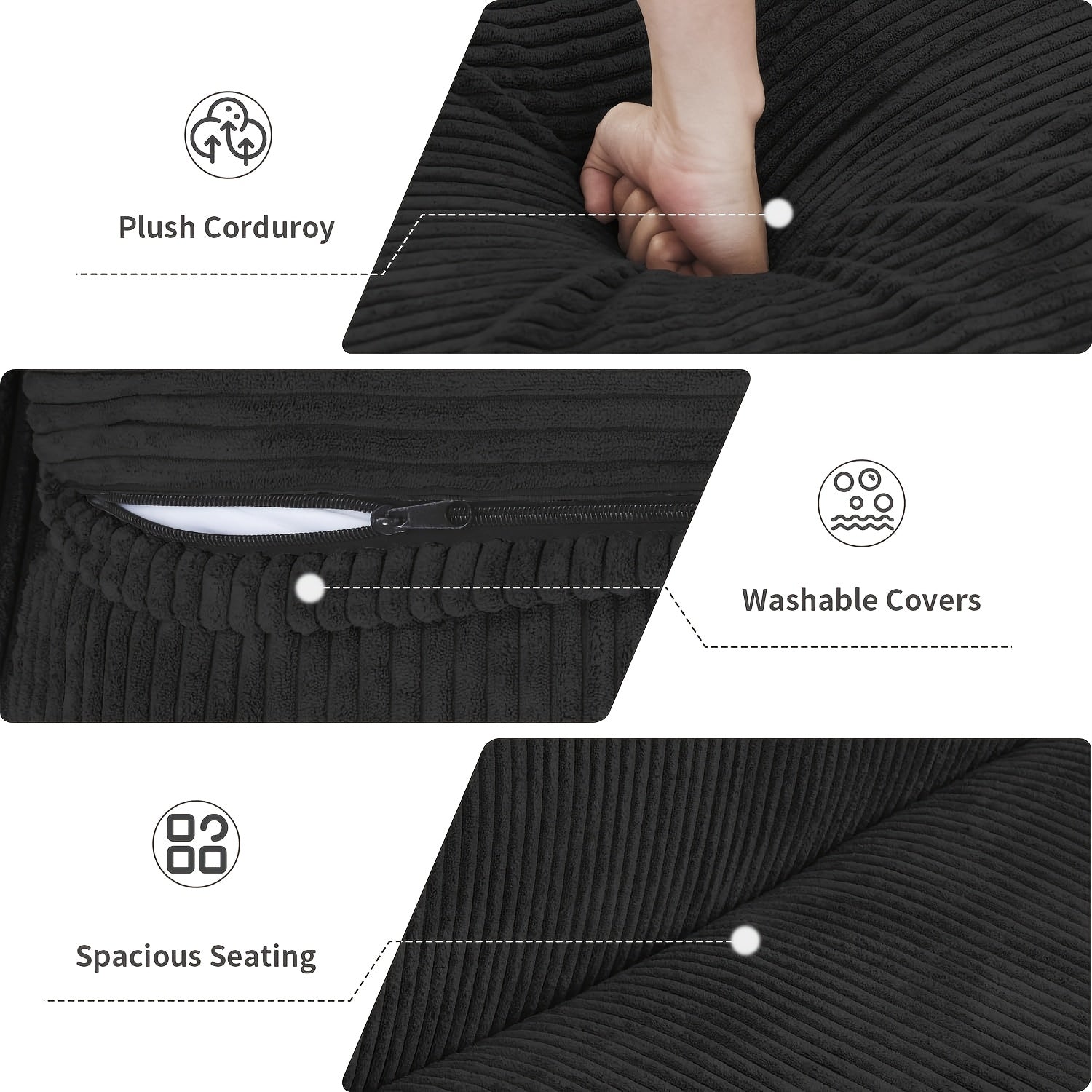 Extra Large U-Shaped Modular Sectional Sofa Couch