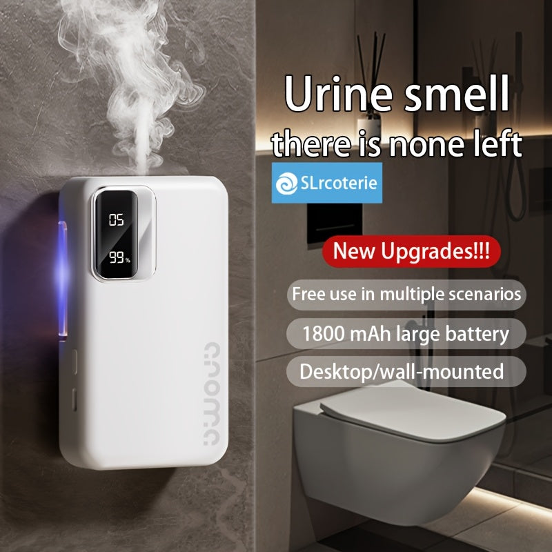 Deodorizing & 2-in-1 | Smart Aroma Diffuser with 7-Level Timer Spray + USB Fast Charging, 1800mAh Long-Lasting Battery, Ideal for Bedroom Moisture, Bathroom Odors, and Office Stale Air. No Essential Oils Needed, Freely Mix Fr