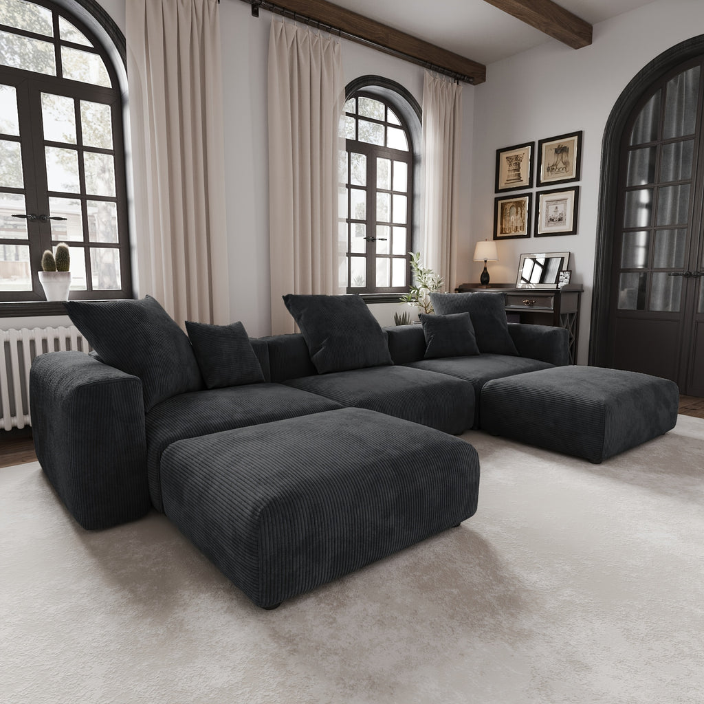 Extra Large U-Shaped Modular Sectional Sofa Couch