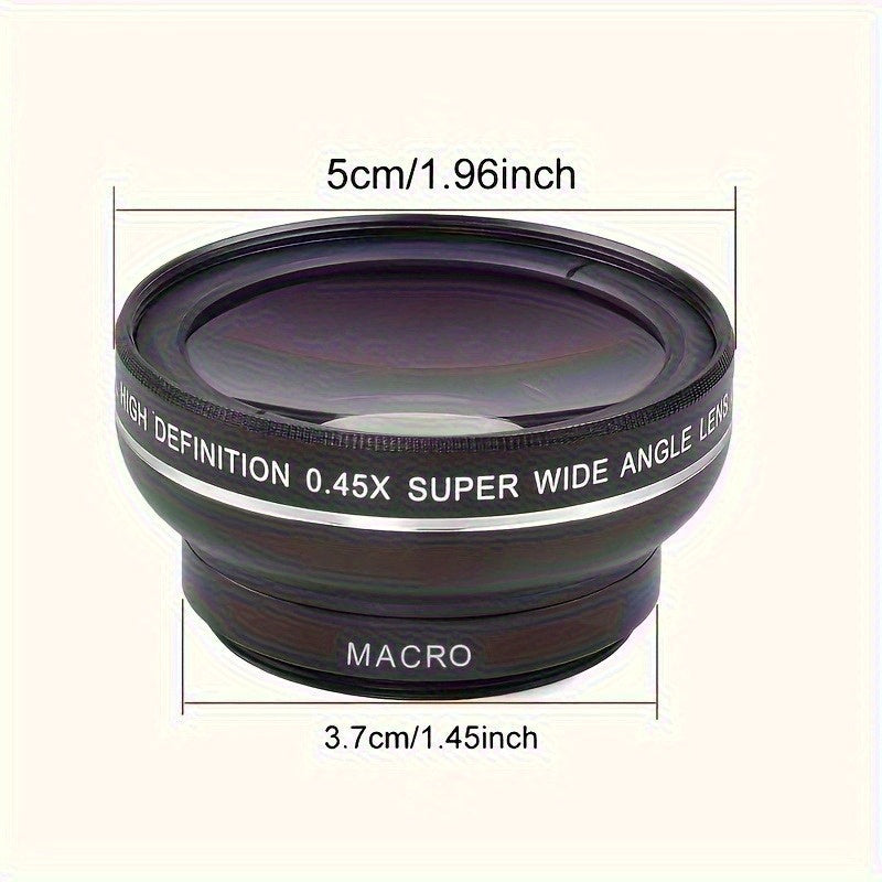 2-in-1 Smartphone Camera Lens Kit - ABS Wide Angle & Macro, PVC Material, Compatible with Most Smartphones, Includes 2 Lens Attachments for Enhanced Photography Experience, Smartphone Camera Lens Kit|Wide Angle Lens| Macro Le