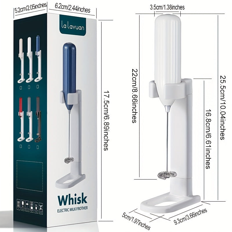 Lalayuan Powerful Electric Milk Frother & Drink Mixer - Heavy-Duty Stainless Steel Handheld Electric Whisk with 2-in-1 Design, 2-in-1 Foaming & Blending