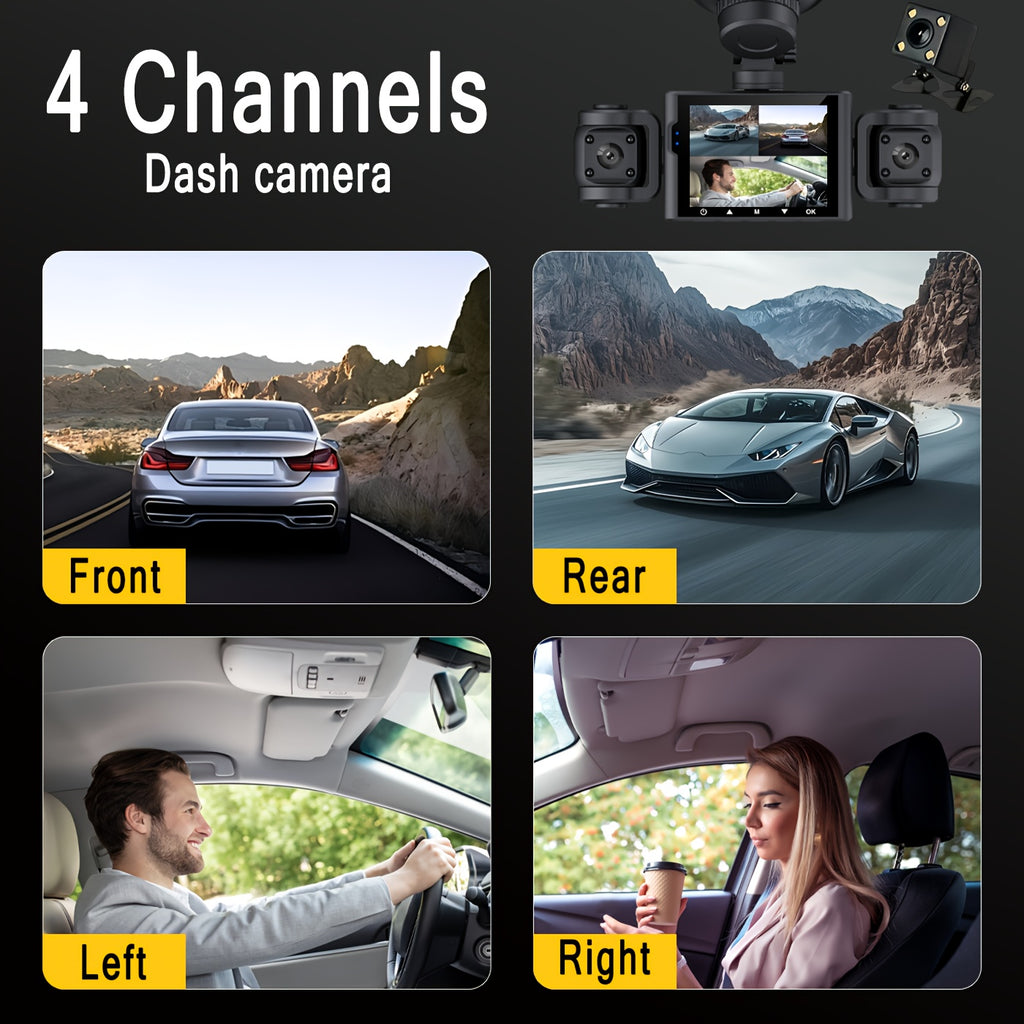 360° 4 Channel Dash Camera