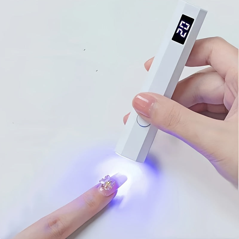 [Wireless Gel Nail Lamp] CIICII Wireless & Fast DIY Mini Handheld Digital Display Gel Nail Polish Curing Lamp | Portable, Compact, Easy to Belt, Use for Home Nail Salons & Travel, High-Quality Gifts