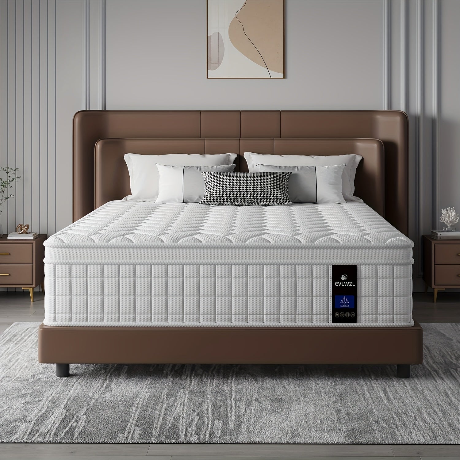 Queen Mattress, 8/10/12/14 Inch Mixed White Mattress, Luxury Gel Memory Foam Spring Mattress, Medium Hardness, Comfortable Sleep Experience - Suitable for Double, Full Size, Large And Extra Large Bed, Edge Support, Valentine'