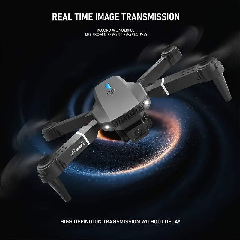 New Drone MAX Upgraded Version with 2 Batteries, Equipped with High-definition 2, 4-inch Screen Remote Control, Dual Camera Obstacle Avoidance Function, Brushless Motor, Foldable Arm, Suitable for Night Flight with Remote Con