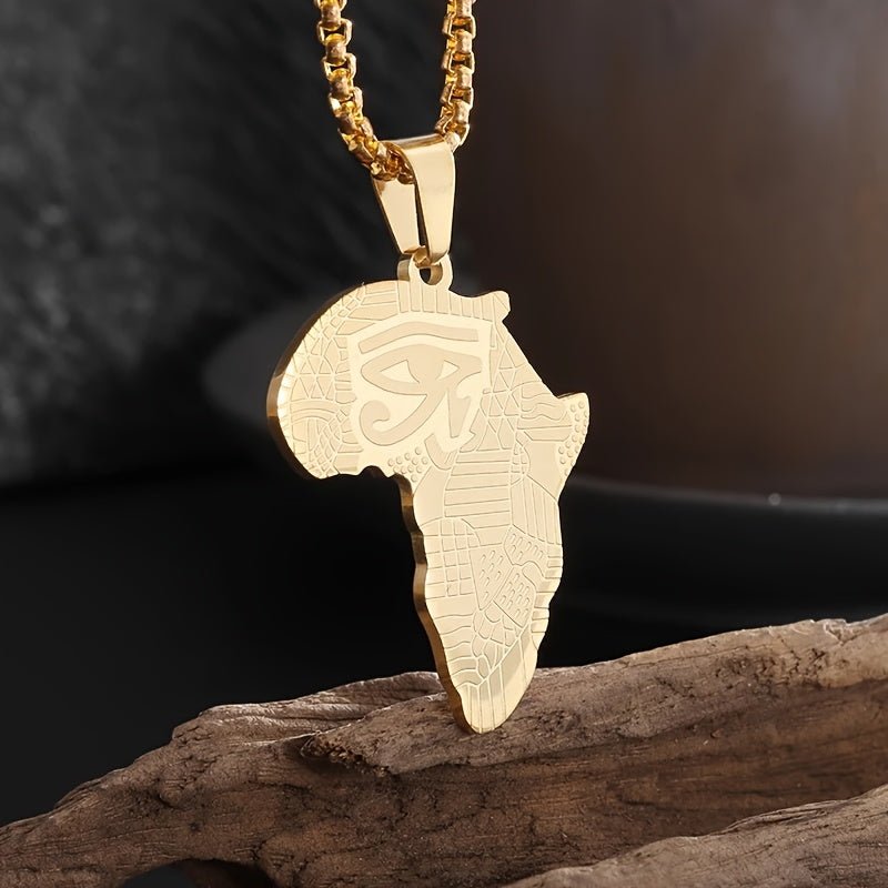 African Map Pendant Necklace