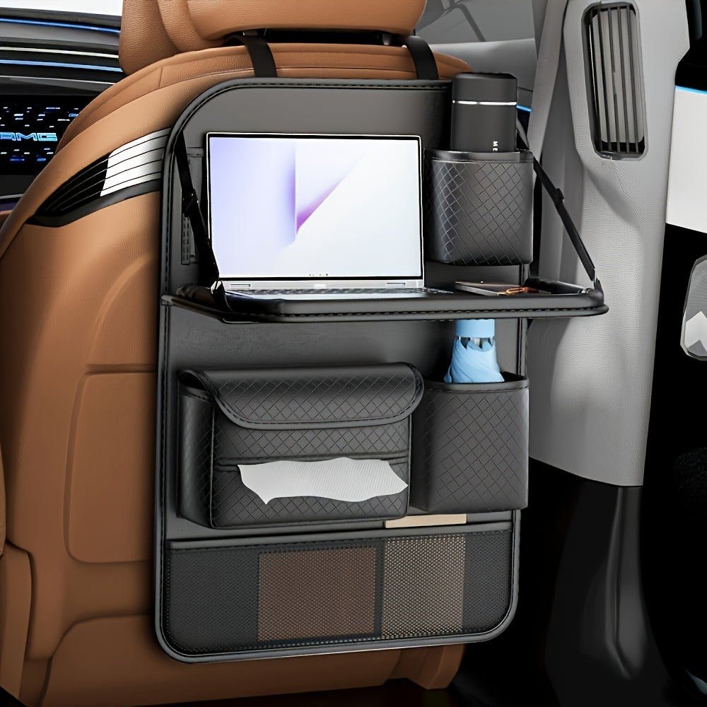 PU Leather Car Seat Back Organizer