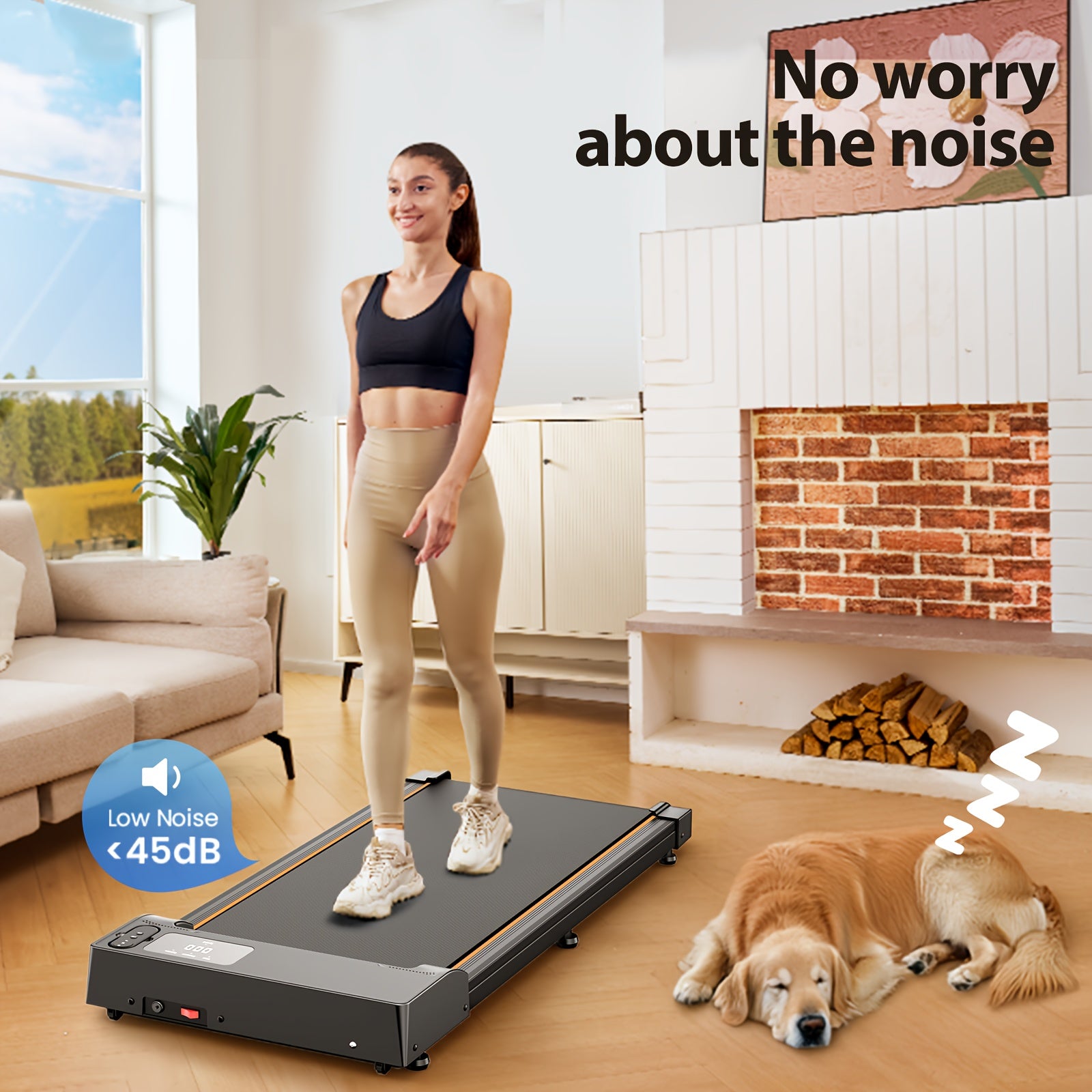 Portable Under Desk Walking Pad Treadmill, Support 2.5HP Lightweight Home Office Fitness Treadmill, 2-in-1 Walking Pad for Walking And Jogging Quiet, 265Lbs Capacity with Remote Control & LED Display, Stepping, Walking Traini