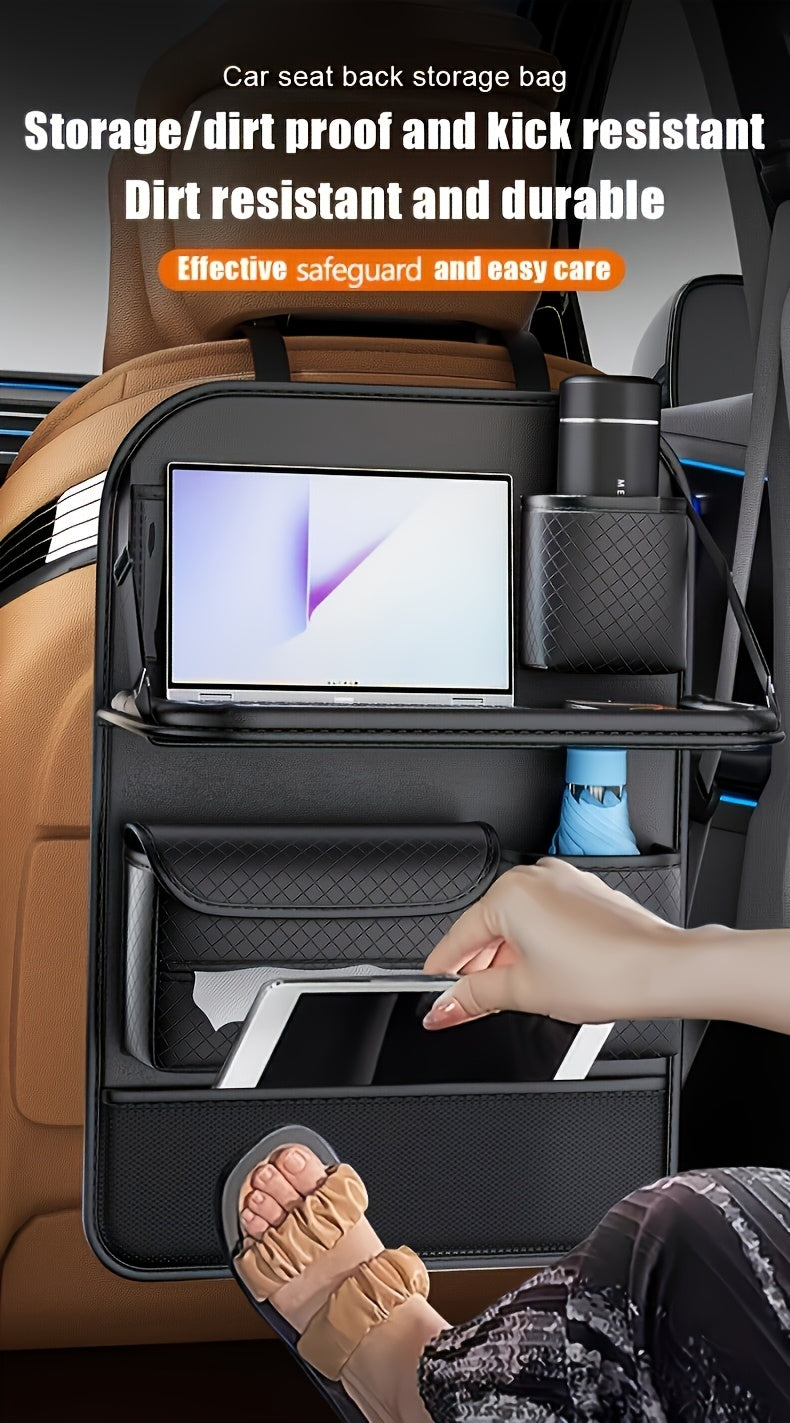 PU Leather Car Seat Back Organizer