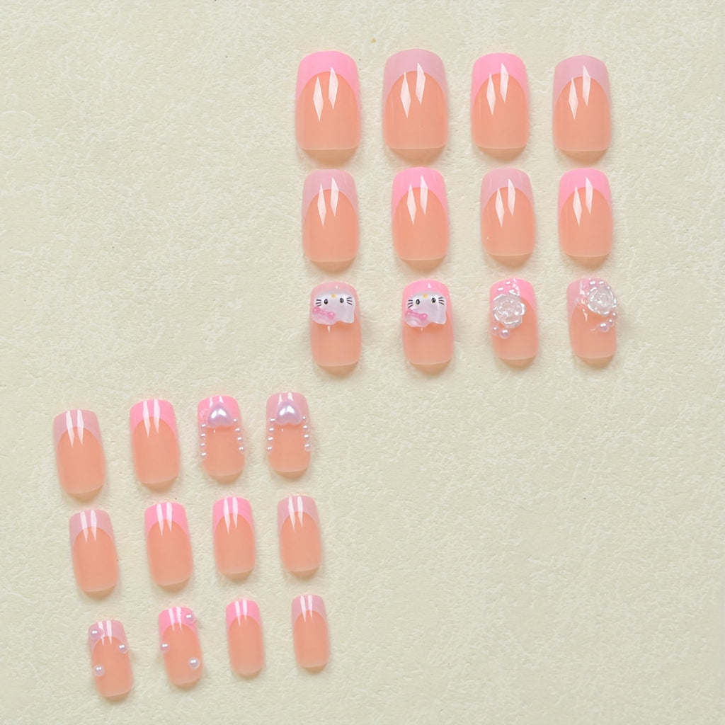 Gina French Pink Pearl Press-On