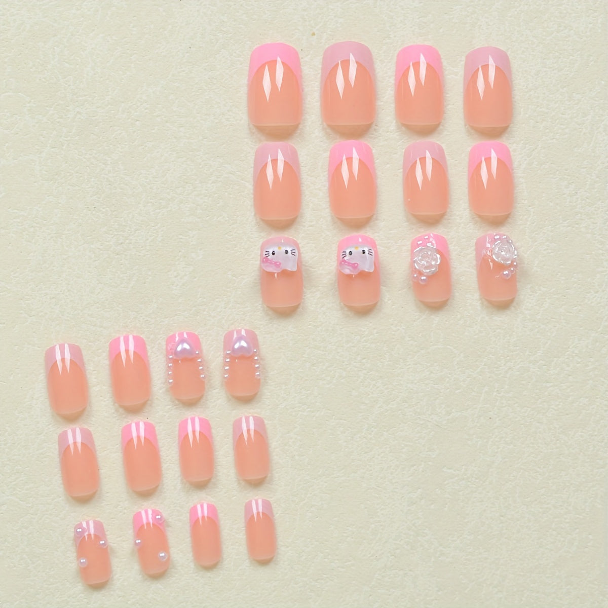 Gina French Pink Pearl Press-On