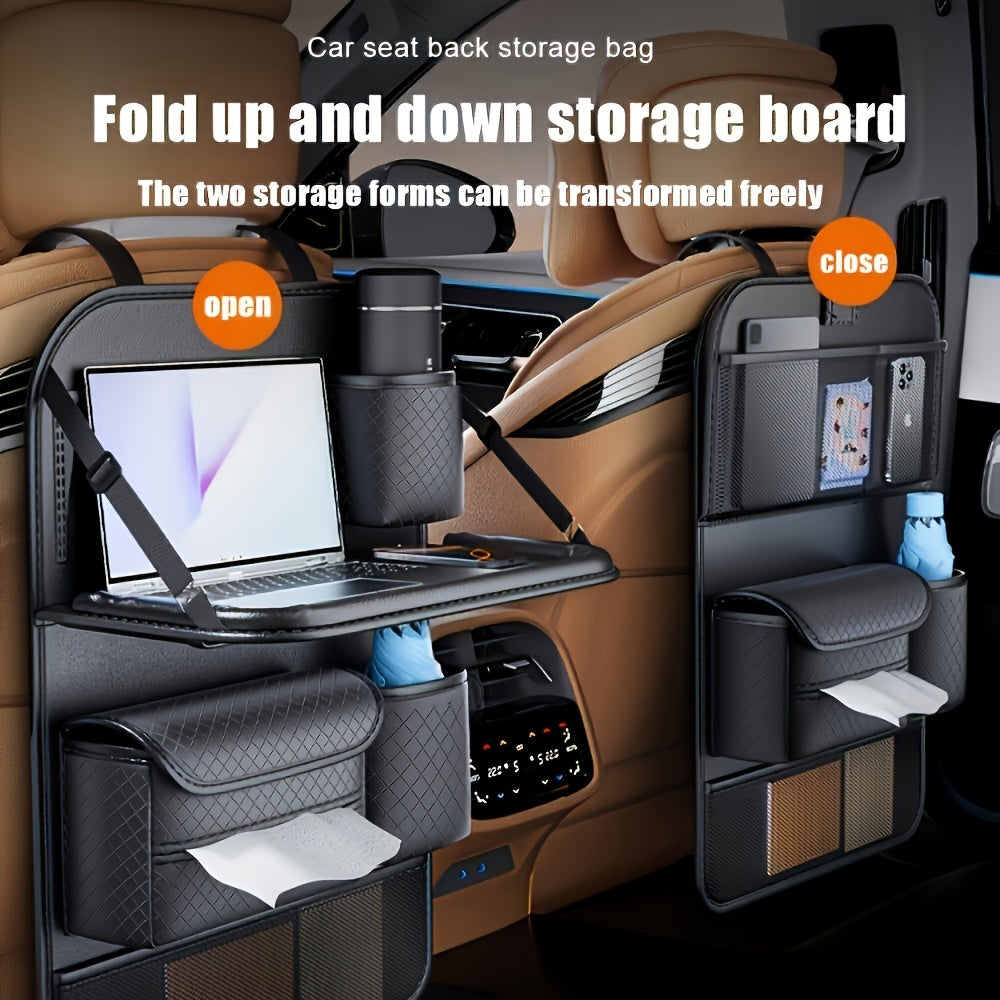 PU Leather Car Seat Back Organizer