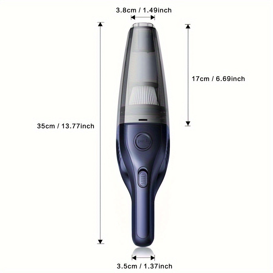 [Powerful Car Vacuum Cleaner] Powerful 5000pa Strong Suction Handheld Wireless Car Vacuum Cleaner | USB Charging, Long Working, For Cars, Homes, Offices, Pet Hair Cleaning - Car Accessories For Men Women