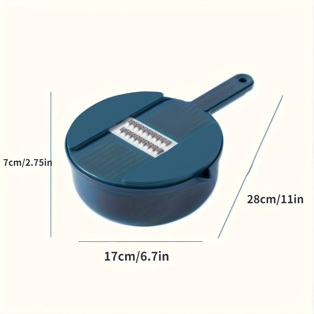 [Essential Kitchen Tool] 11pcs 12-in-1 Multi-Function Vegetable Chopper | Manual Slicer, Shredder, Grater | for Carrots, Potatoes, Radish, Essential Kitchen Tool