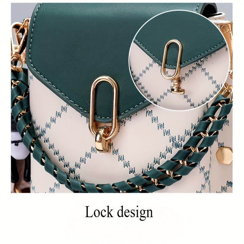 Small Bag For Women, Multi-layer Practical And Versatile, Fashionable And Lightweight Single-shoulder Crossbody Bag, Convertible Handbag With Adjustable Strap & Top Handle, Zipper Closure, Keychain Charm, Chic Style, Fashion