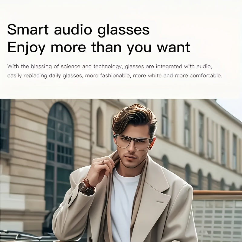 [Smart Translation Glasses] Smart Glasses with 1080P Video & Real-Time Translation | 160 Languages, 4K Motion Recording, High-Definition Audio, Noise Reduction, Wireless Call, Magnetic Charging - USB Rechargeable for TV, Mobi