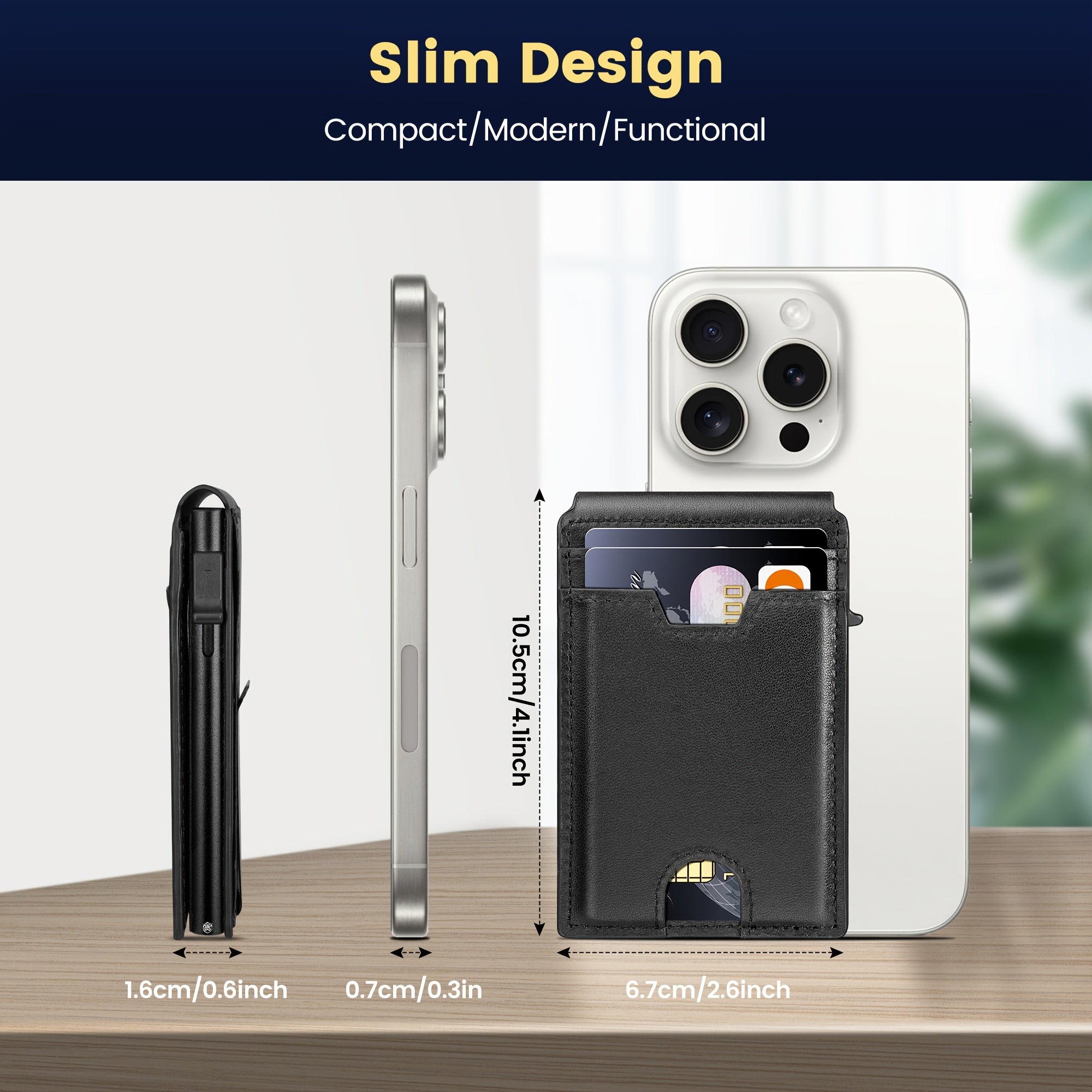 Wallet for Men, Mens Minimalist Wallet, Slim Compact Wallet with Money Clip & ID Window, RFID Blocking Smart Pop Up Card Wallet, Metal Aluminum Bifold Wallet Credit Card Holder-Best Gift, Mens Wallet, Wallet for Women High Qu