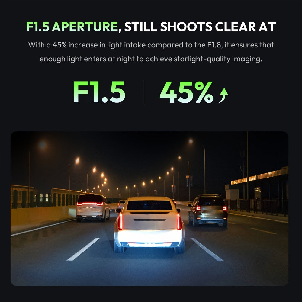 Front Car Dash Cam with 3K, 140° Wide Angle Lens, Built-In Wifi GPS, Night Vision, Motion Detection Alerts, Parking Mode, WDR, 24H Motion Detection, Dash Cam Front And Rear Wireless, Dash Cam with Wifi, Dash Cam for Car, Das