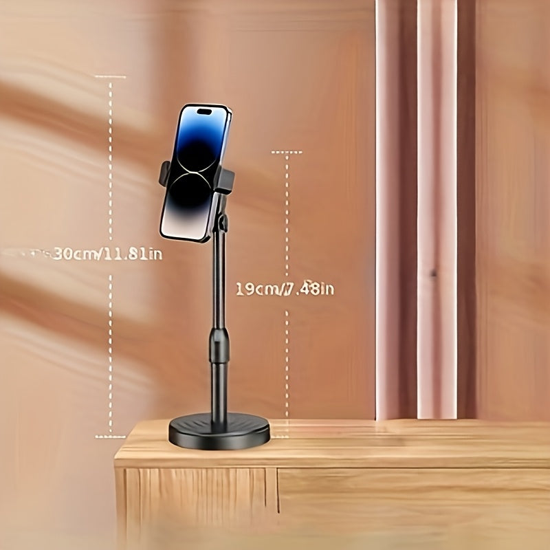 Rotatable Universal Phone Holder with Adjustable Angle, Ergonomic Design, Suitable for Smartphones and Tablets, Durable Plastic Structure, Stable Base, Modern Minimalist Style, Ideal for Home, Office, and Travel Use