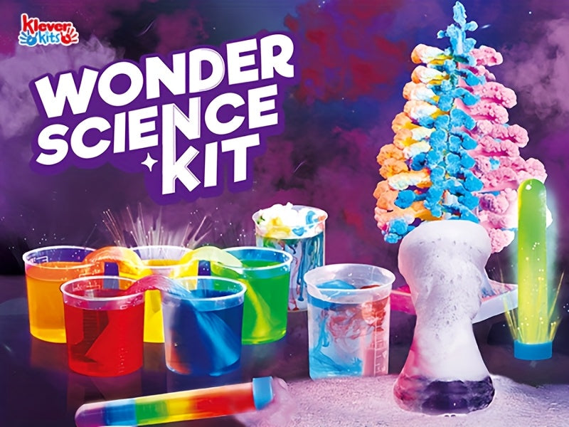 50+ Wonder Science Kit, Experiments Educational Toy For Kids: Growing Crystal Tree, Explore Chemistry Reactions & STEM Lab Activities - Ultimate Birthday Christmas Gifts For Boys And Girls Ages 6-12