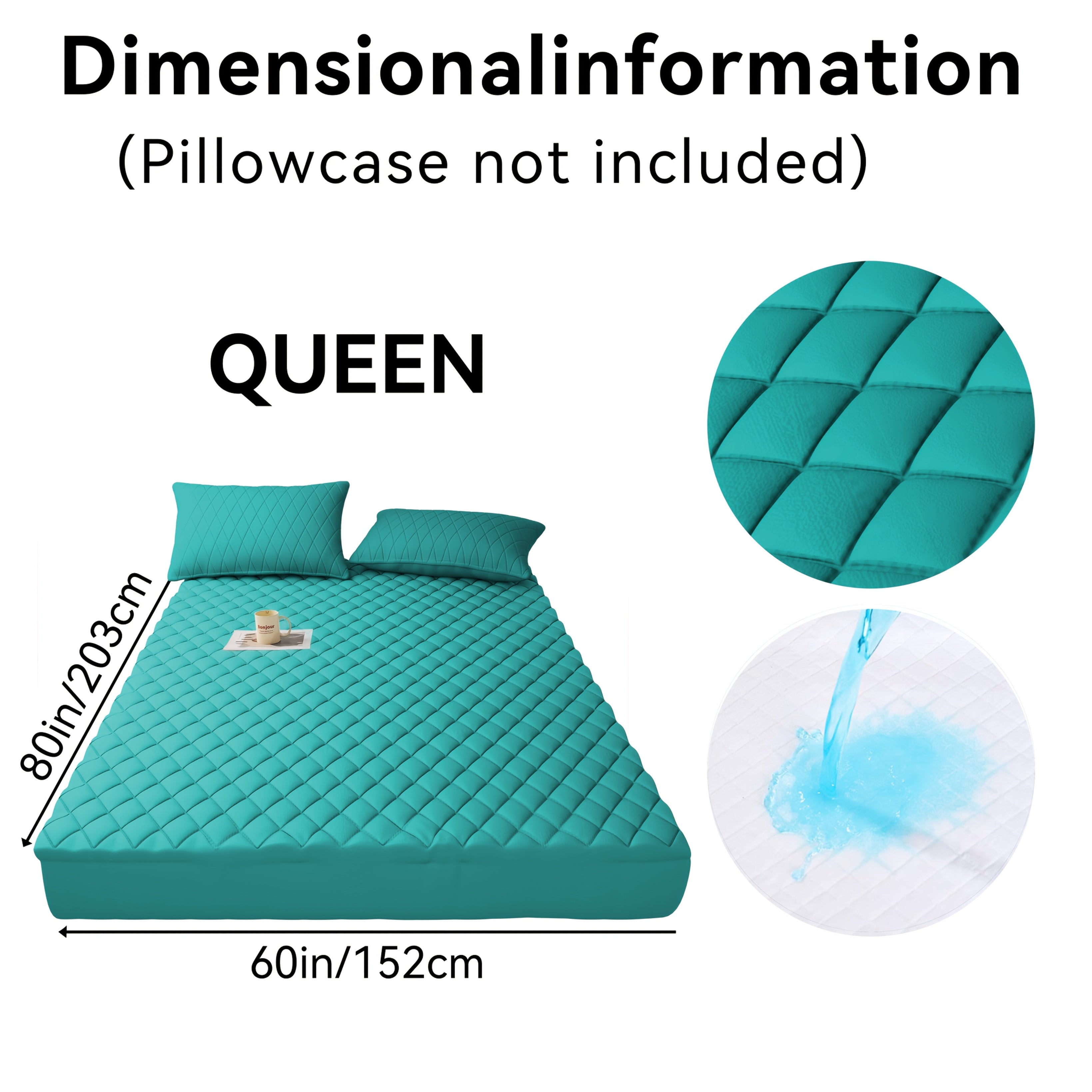 1pc Mattress Protector, Cool And Comfortable, Layered Fitted Sheet, Solid Color Bedding Design, Can Be Used As A Separate Bedspread, Deep Pocket, Ideal For Bedroom, Guest Room And Hotel Mattress Protection