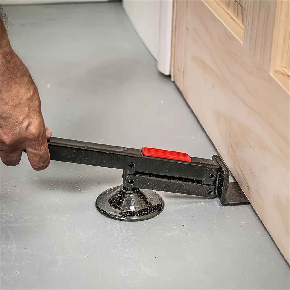 1pc Heavy-Duty Manual Door Installation Tool - Ergonomic Handle Metal Door Lifter for Hardwood & Softwood Doors, No Power Required, Sturdy DIY Home Project Equipment with Textured Grip, Door Hinge Replacement, Home Renovation