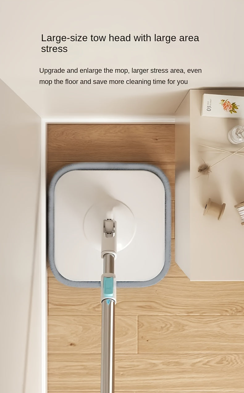 A Set of Sewage Separation Free-Standing Mop Buckets, Household Rotary Floor Mops, Lazy Mops, Dust-Removal Mops, Dry And Mops, Is Very Suitable for Home, Kitchen, Bathroom Floors, Cleaning Supplies