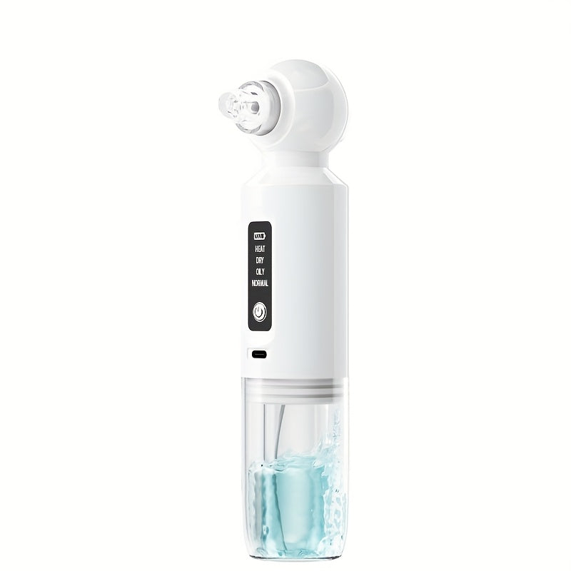 [USB Charging Beauty Device] 6-Head Blackhead Cleaner, Vacuum Electric Blackhead Pore Cleaner, USB Charging Mini Bubble Beauty Device, To Activate Heating Mode, Press And Hold The Power Button For 3 Seconds. Automatically Mai