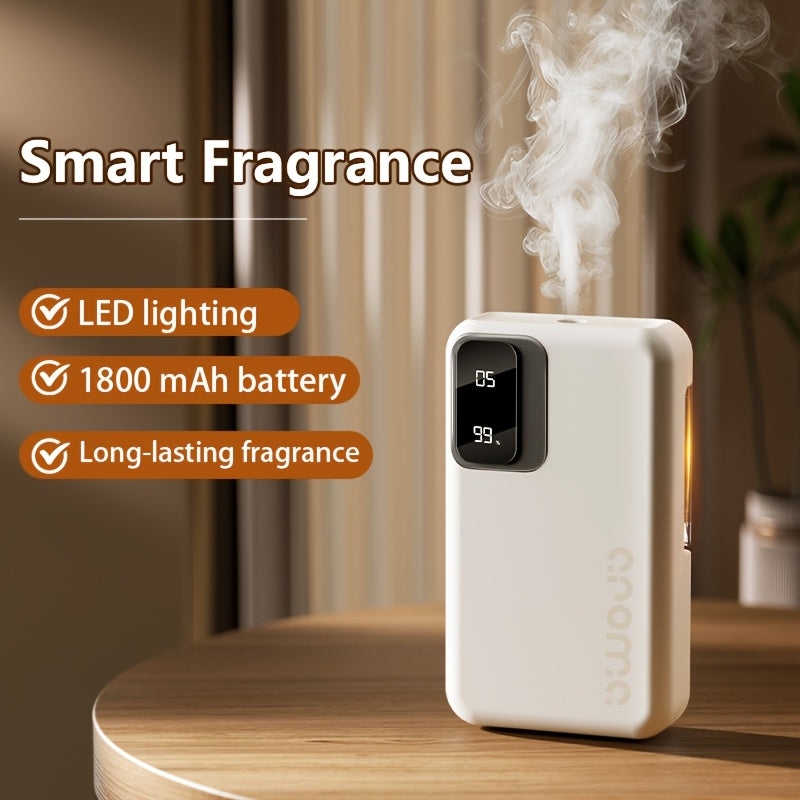 Deodorizing & 2-in-1 | Smart Aroma Diffuser with 7-Level Timer Spray + USB Fast Charging, 1800mAh Long-Lasting Battery, Ideal for Bedroom Moisture, Bathroom Odors, and Office Stale Air. No Essential Oils Needed, Freely Mix Fr
