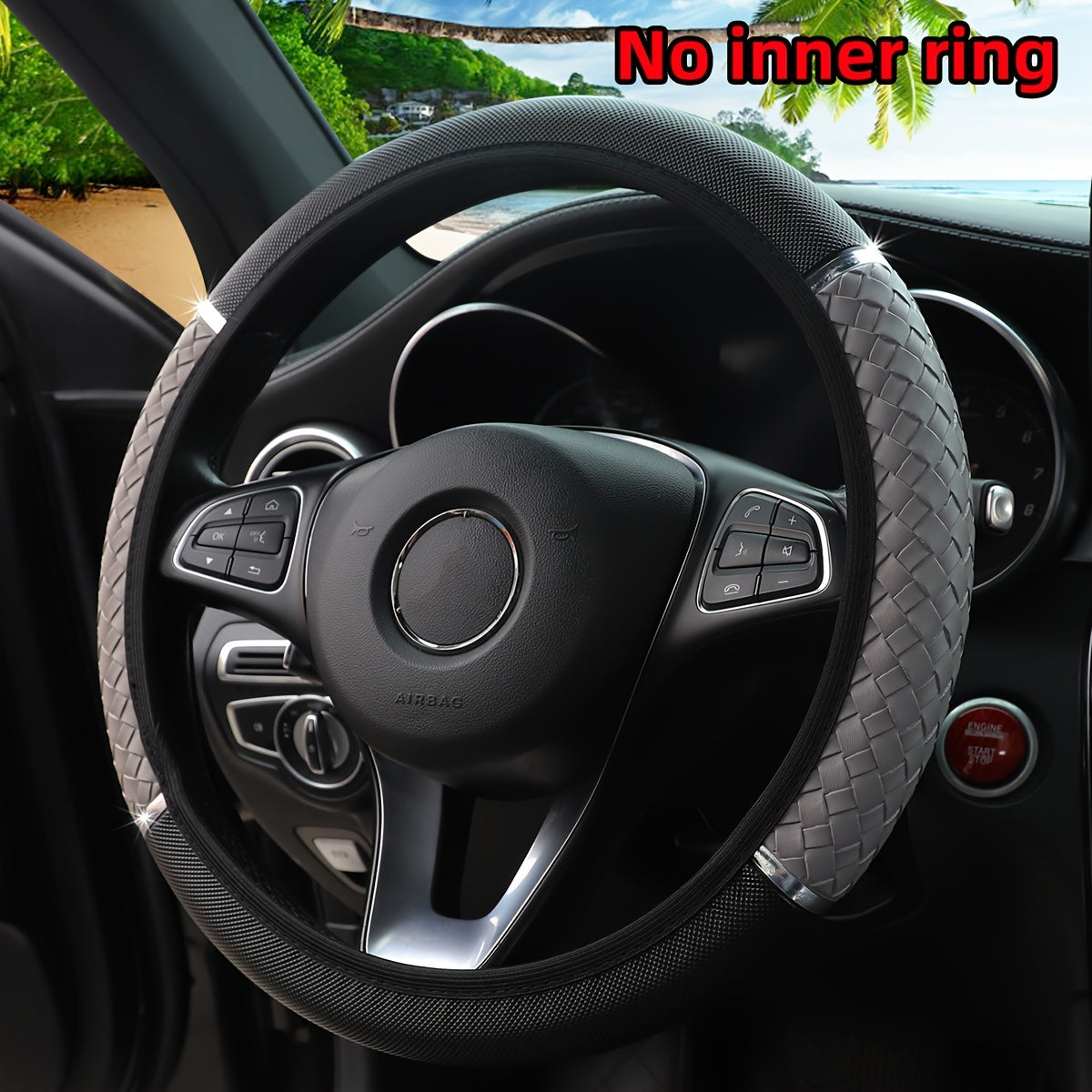 3D Woven Metal Steering Wheel Cover