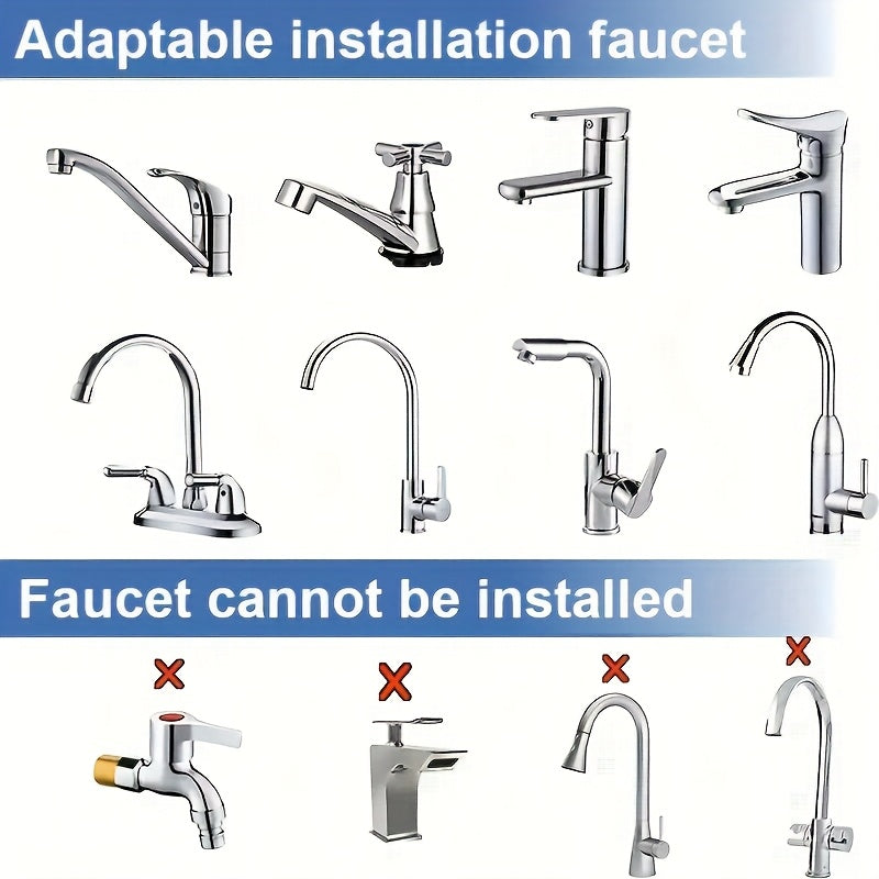 1440 ° rotating robotic arm faucet, splash proof design and multi adapter head - including installation tools, stylish and durable kitchen and bathroom faucets, bathroom sink faucets, multifunctional water flow, modern aesth