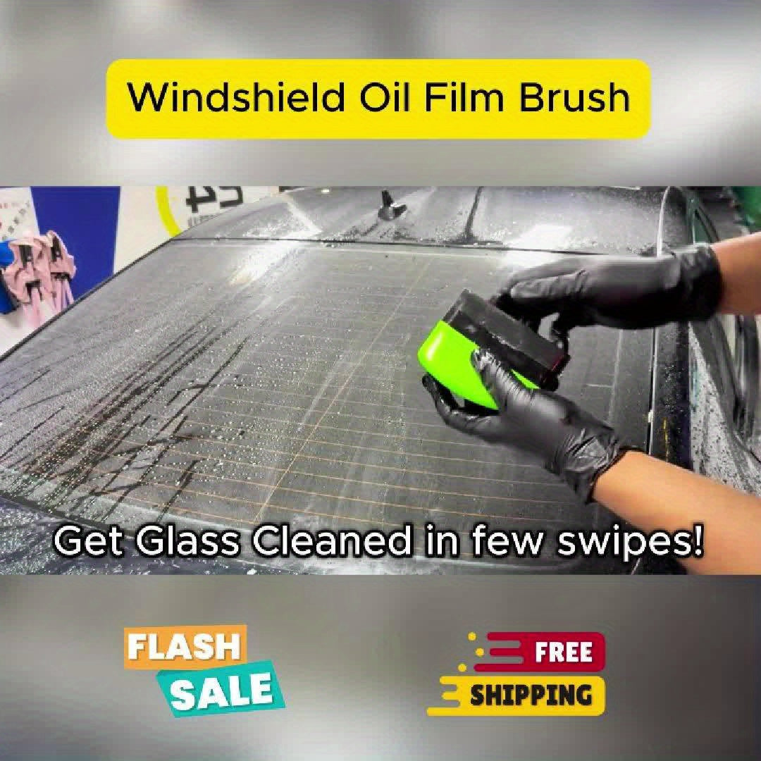 Car Windshield Oil Film Remover, Car Accessories, Automotive Oil Film Cleaning Brush, Multifunctional Car Cleaning Brush, Car Windshield & Side Window Cleaning Tool, Car Wash Accessories, Car Stuff, Car Cleaning Kit, Random S