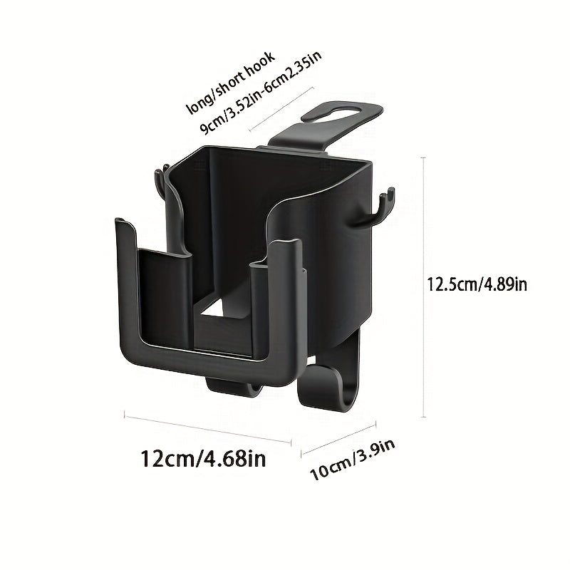 2pcs multi-functional car seat back storage rack with cup holder, mobile phone holder and hook - suitable for most models, can hold water bottles, milk tea bags, garbage bags and glasses, Car Storage, Cup Holders For Back Sea