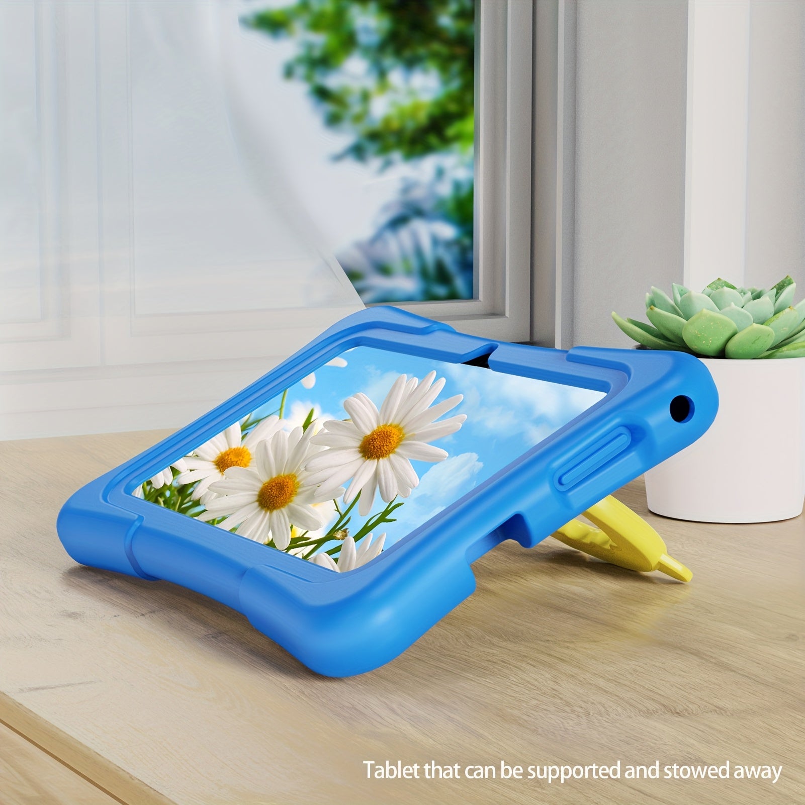 Android 13 7-Inch Kids Portable Tablet with Case 4GB (2GB+2GB Expandable) RAN+32GB ROM, Support 1TB Expandable, Quad-Core Processor, HD Display, Dual Camera, Dual WiFi (2.4G+5G), 2025 New Boys and Girls Gifts