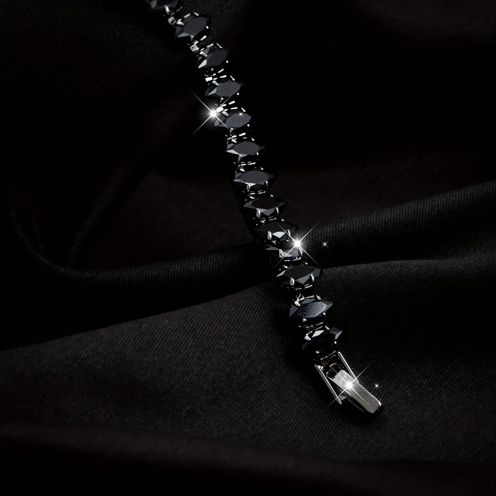 Gothic Style Black Tennis Bracelet