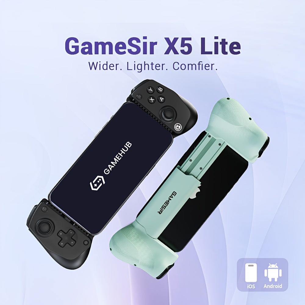 GameSir X5 Lite Mobile Gamepad Game Controller: Hall Effect Sticks for FPS/MOBA | Ultra-Light 135g | Turbo Buttons | Pass-Through Charging | for iOS/Android Phone, Fps Gaming, Gaming Accessory, Portable Controller, Compact Ga