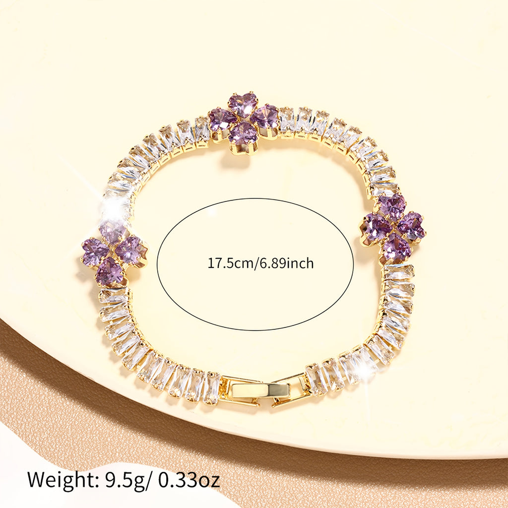 Heart Shape Tennis Bracelet