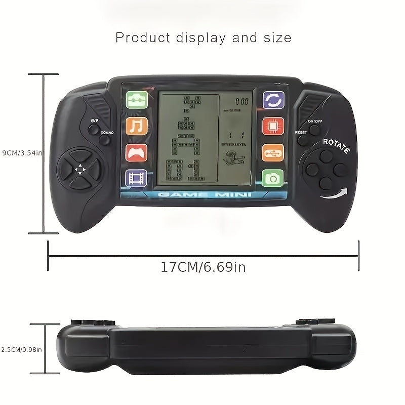 [Fei Rui Retro Game Console] Fei Rui Retro Classic Handheld Game Console - Large Screen, Portable, No Battery Needed, Includes Carrying Strap, Durable Plastic, Nostalgic Design & Easy-to-Use Interface, Game Accessory, Playful
