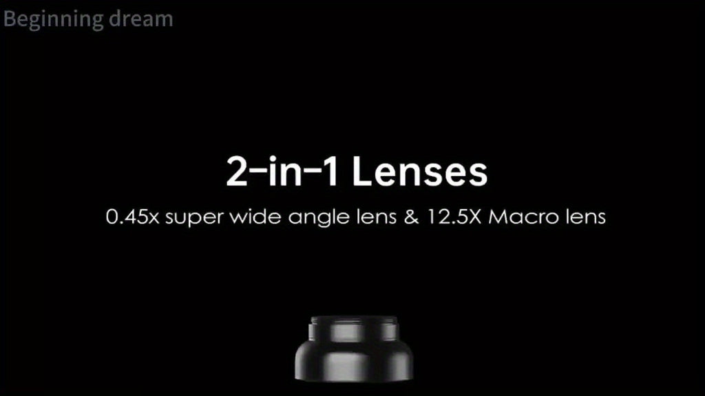 2-in-1 Smartphone Camera Lens Kit - ABS Wide Angle & Macro, PVC Material, Compatible with Most Smartphones, Includes 2 Lens Attachments for Enhanced Photography Experience, Smartphone Camera Lens Kit|Wide Angle Lens| Macro Le
