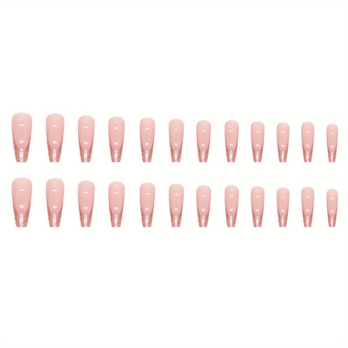 48pcs Long Ballet Fake Nails - Soft Pink to Clear Gradient, Matte Finish Press-On Nails with Elegant, No Glare for Wedding, Party, Everyday - Natural Look False Nails for Women & s, Party Accessories