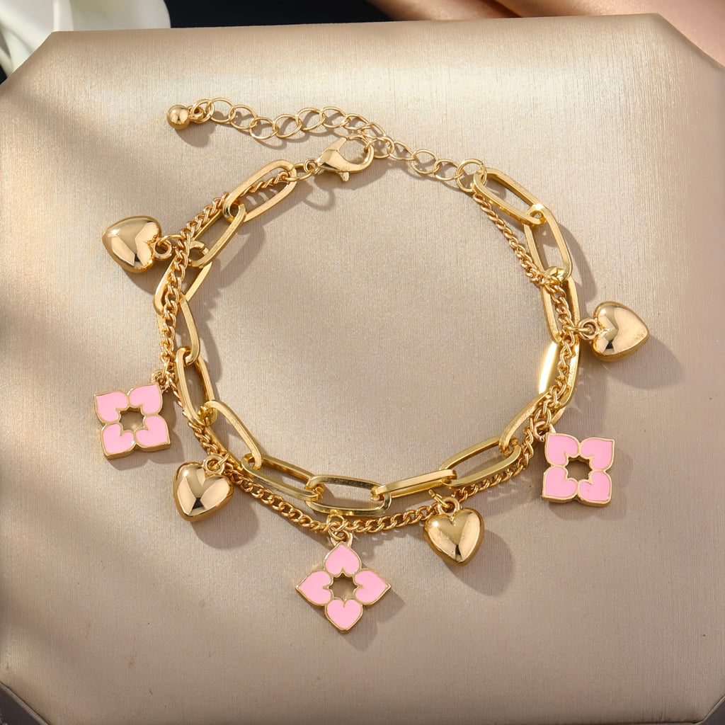 Double Layer Charm Bracelet