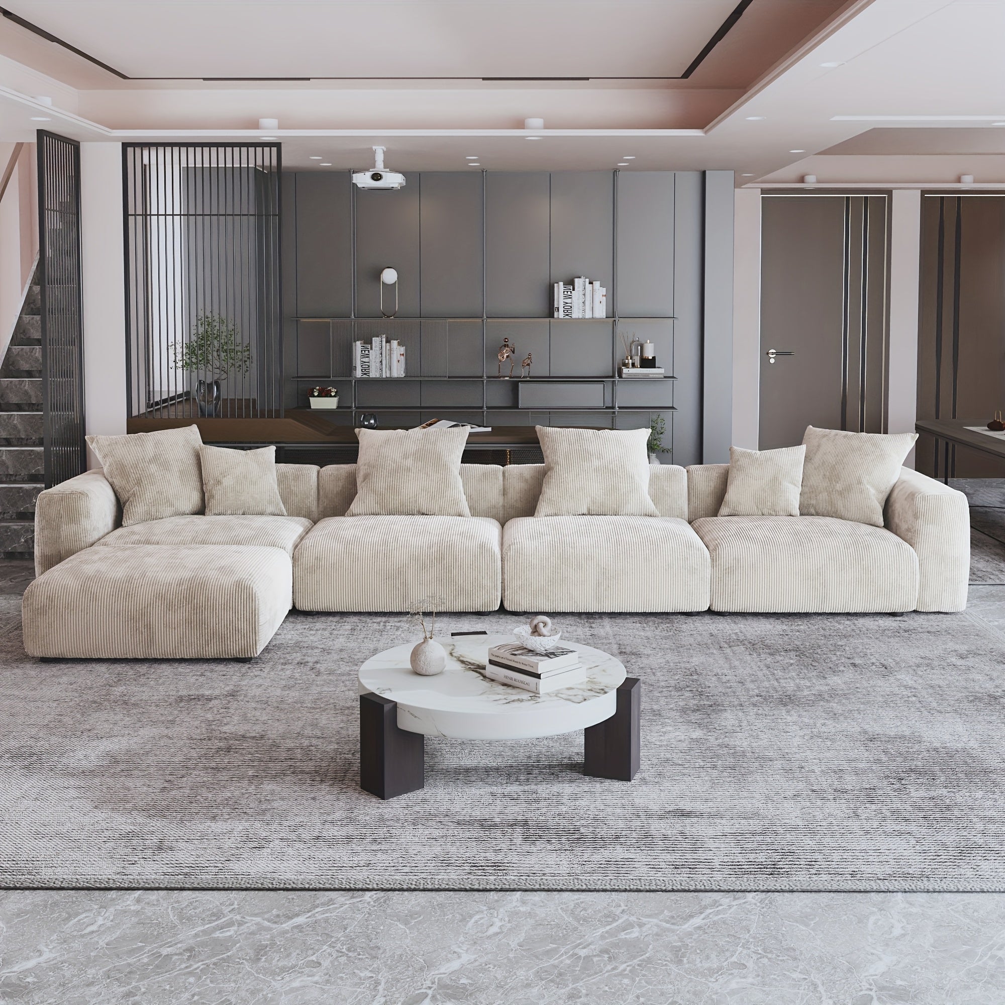 Extra Large U-Shaped Modular Sectional Sofa Couch