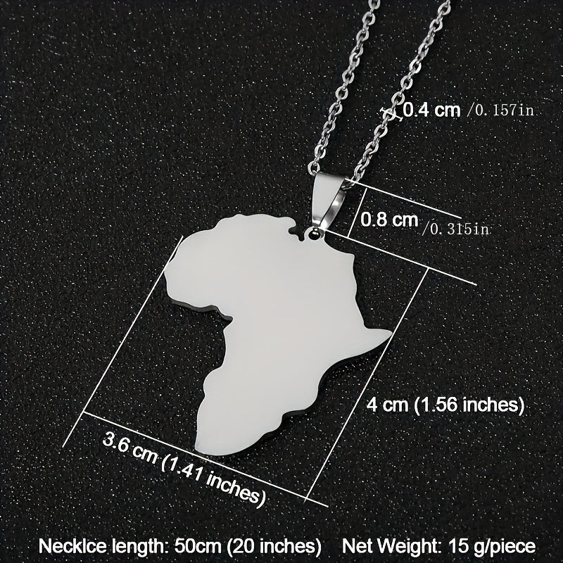 African Map Necklace