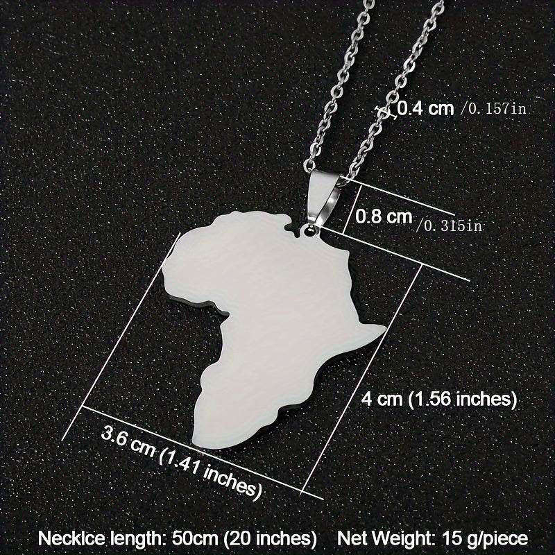 African Map Necklace