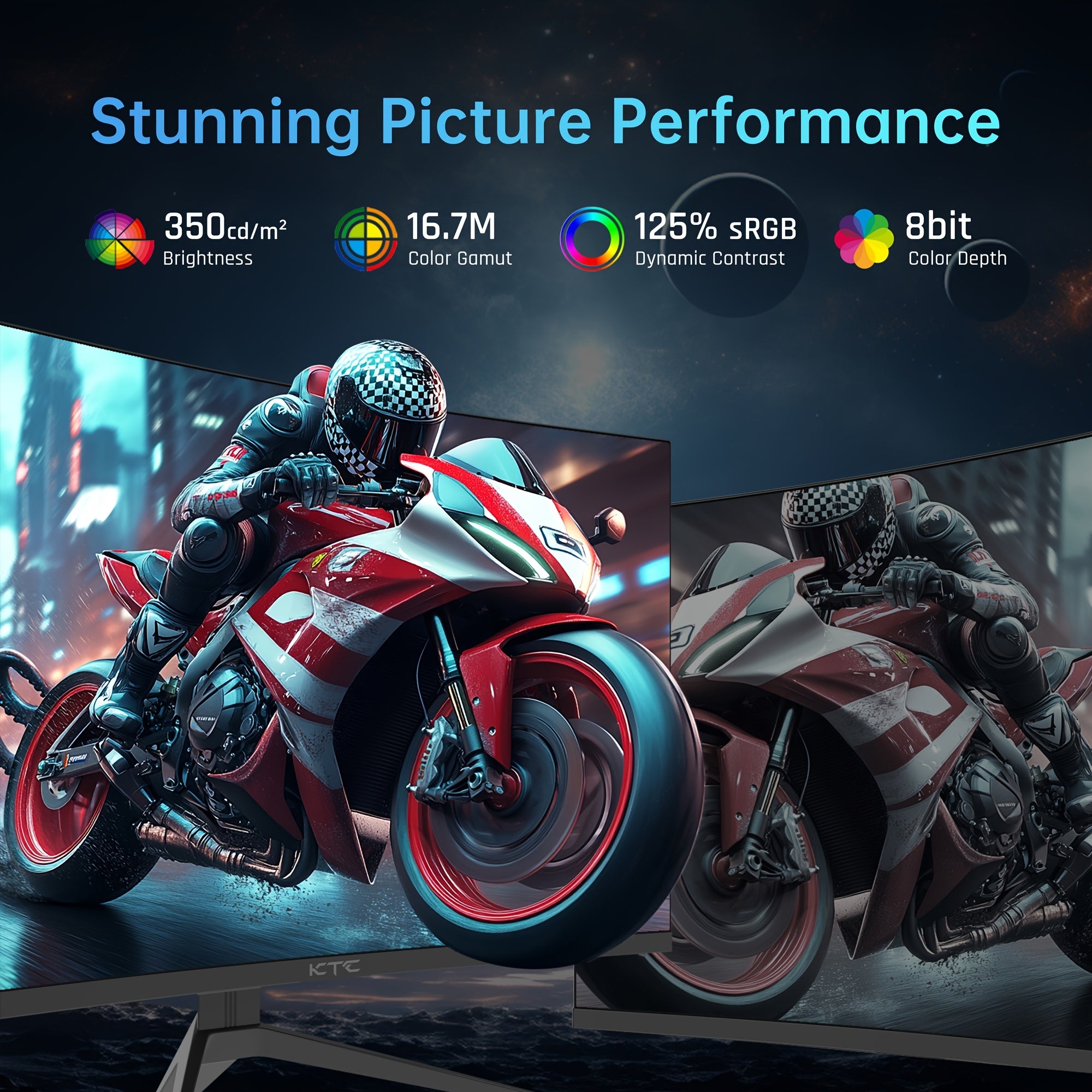 KTC 32" 240Hz Curved Gaming Monitor HDR10 1080P FHD, Curved Monitor, Monitors For Gaming, Pc Monitor, Ultrawide Monitor, Ultra Wide Monitor, Monitor Ips, Widescreen Monitor, Lcd Monitor, Monitor Externo