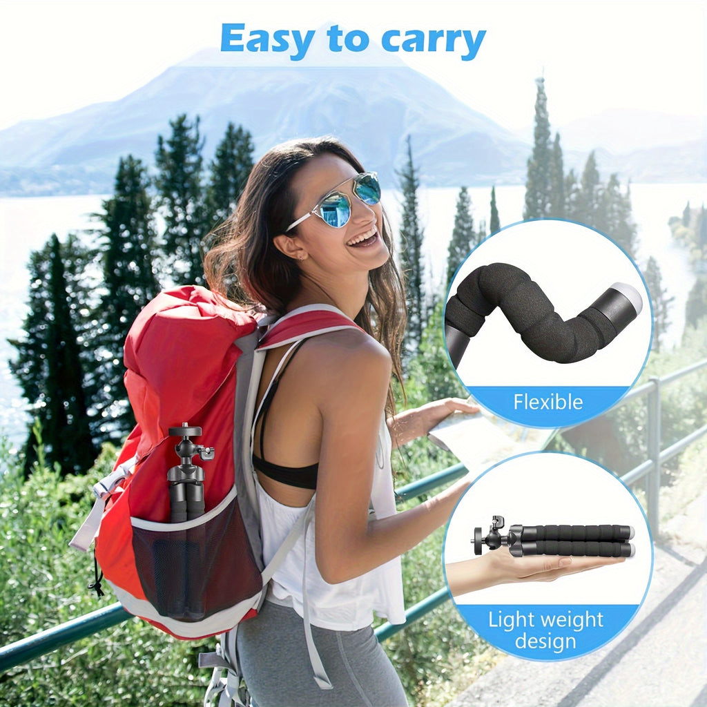 [Foldable Universal Stand] Octopus Phone Holder, Camera Stand - Durable and Sturdy, Foldable, Multiple Folding Without Damage, Suitable for iPhone and Other Mobile Phones and Camera Models, Tripod Stand, Desktop Stand, Univer