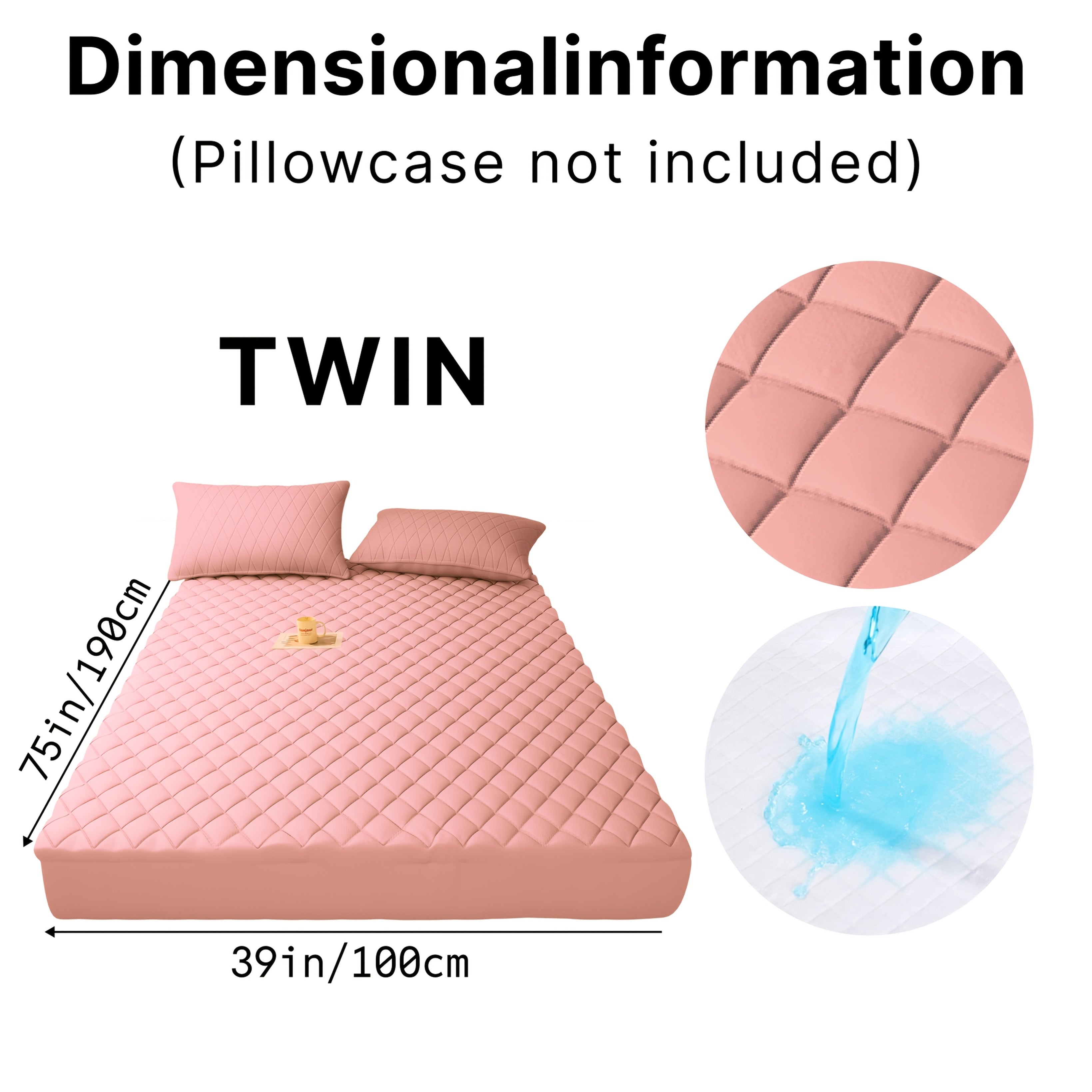 1pc Mattress Protector, Cool And Comfortable, Layered Fitted Sheet, Solid Color Bedding Design, Can Be Used As A Separate Bedspread, Deep Pocket, Ideal For Bedroom, Guest Room And Hotel Mattress Protection