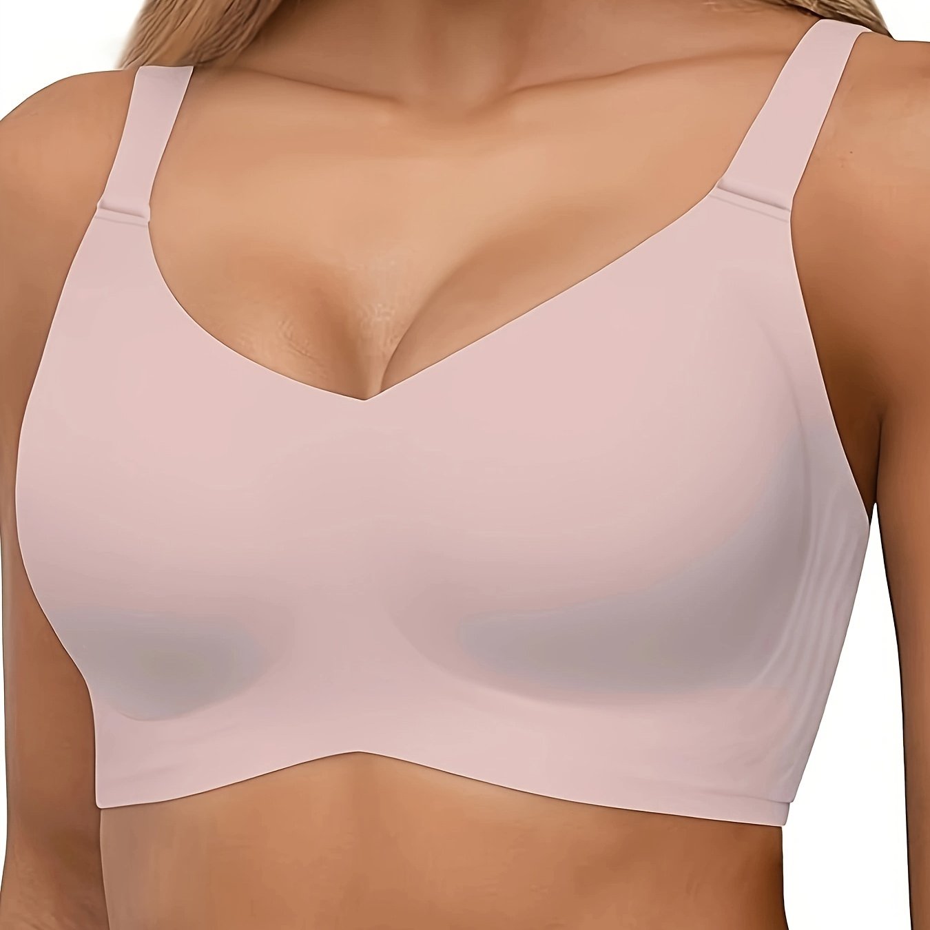 Solid Seamless Wireless Bra, Comfy Anti Sagging Push Up Sporty Women's Lingerie & Underwear