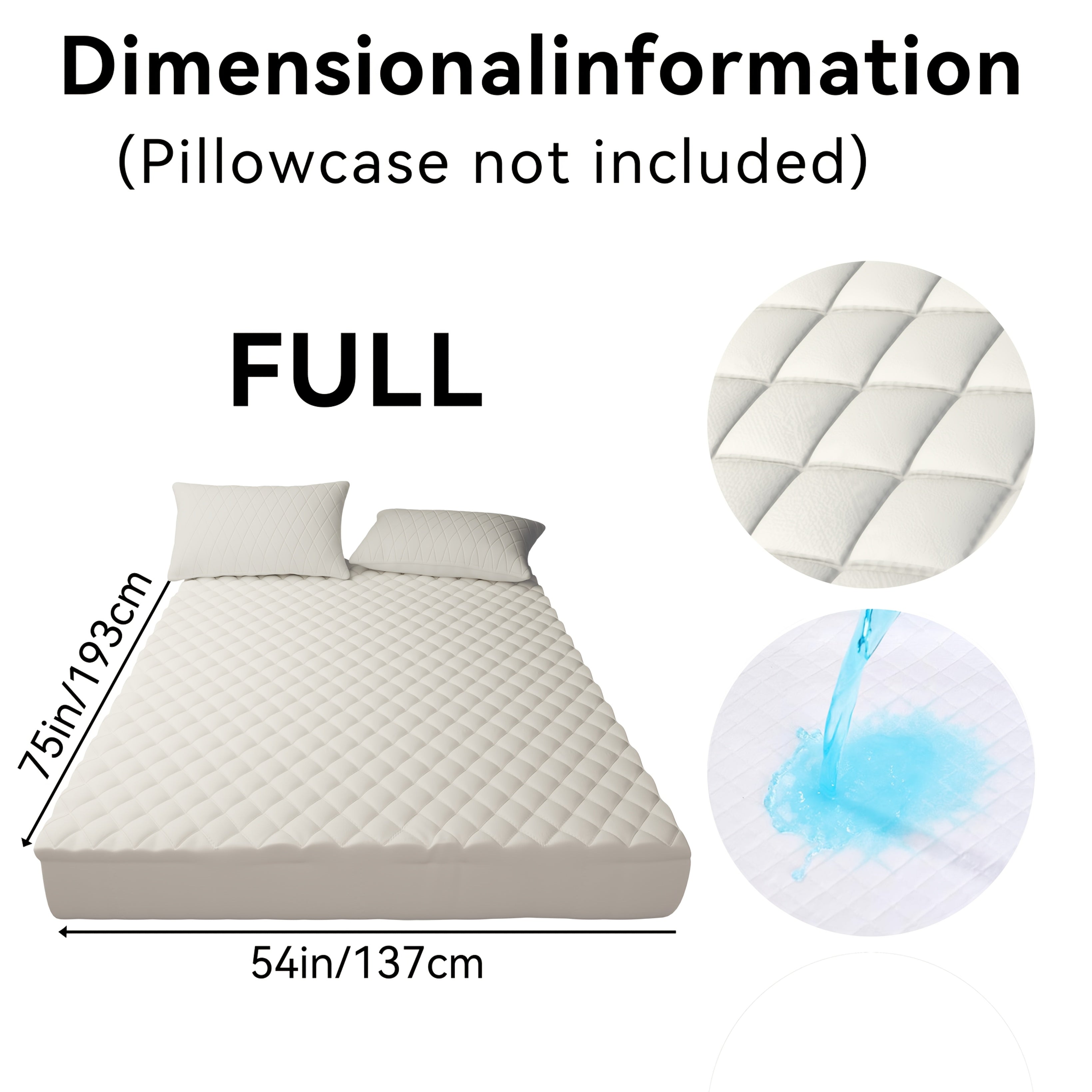 1pc Mattress Protector, Cool And Comfortable, Layered Fitted Sheet, Solid Color Bedding Design, Can Be Used As A Separate Bedspread, Deep Pocket, Ideal For Bedroom, Guest Room And Hotel Mattress Protection