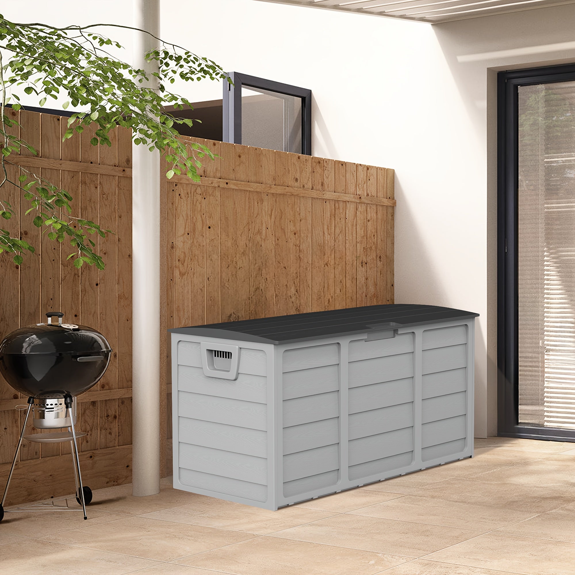 75 Gallon Resin Outdoor Storage Box with Handle